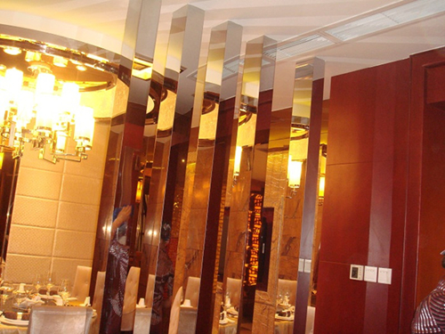 鏡面玫瑰金不銹鋼屏風